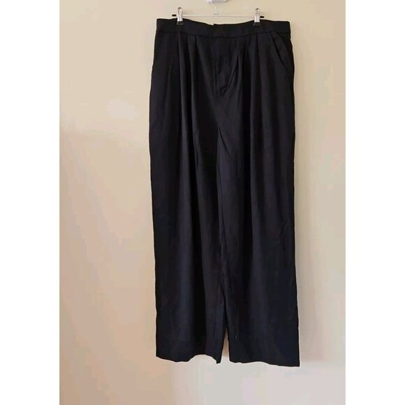 Terea By Andrea Pitter Wide Leg Pants Womens XXL Black Zip Office Career Dressy - Picture 16 of 16